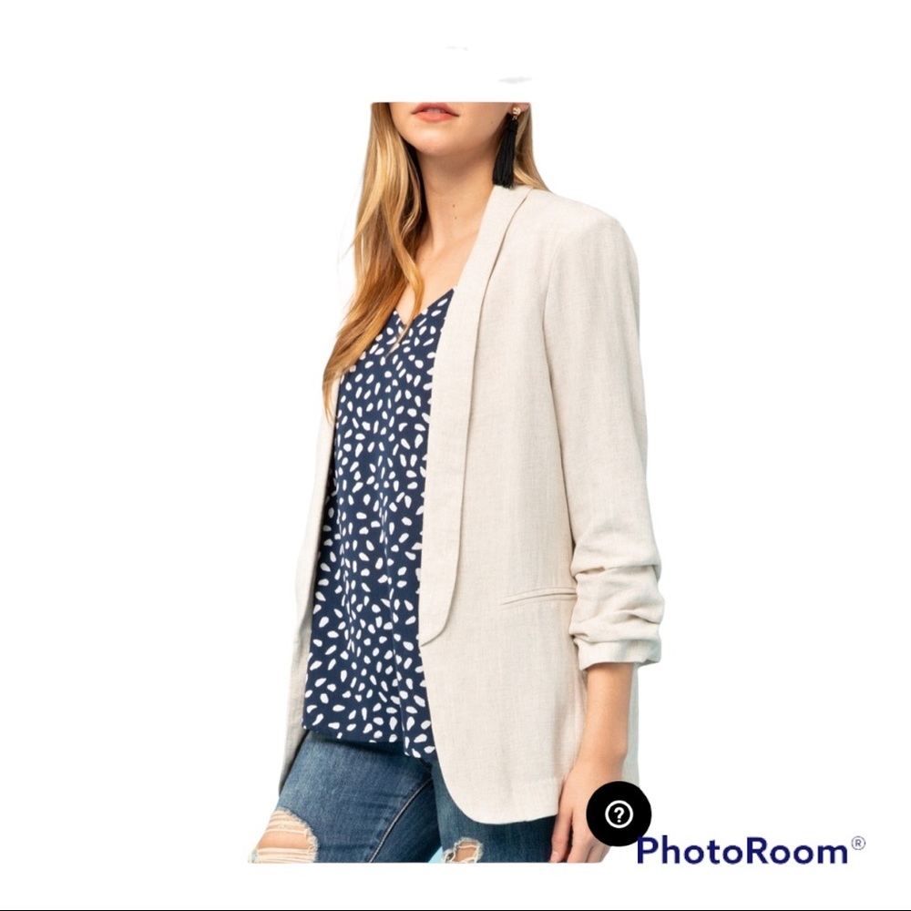 1X Entro oatmeal blazer